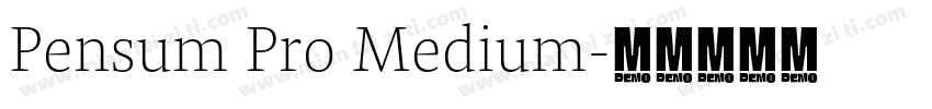 Pensum Pro Medium字体转换